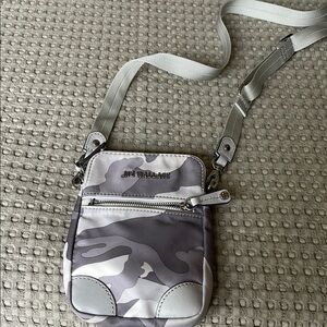 MZ Wallace Gray and White Belt Bag Sporty Design